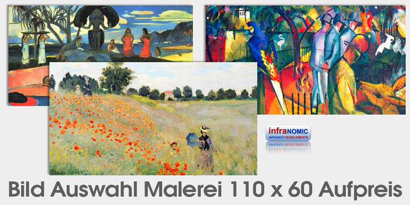 Motiv Auswahl aus Kunst und Malerei alter Meister für Infrarotheizungen 600 Watt