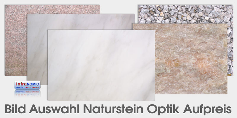 Motiv Auswahl Fotos mit Naturstein Optik für Infrarot Bildheizungen
