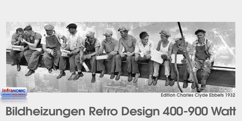 Infrarot Bildheizungen Retro Design Edition Charles Clyde Ebbets