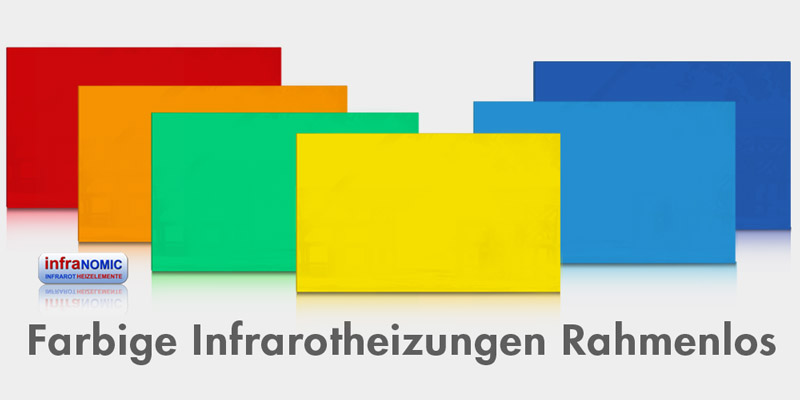 Farbige Infrarotheizungen rahmenlos slim-line
