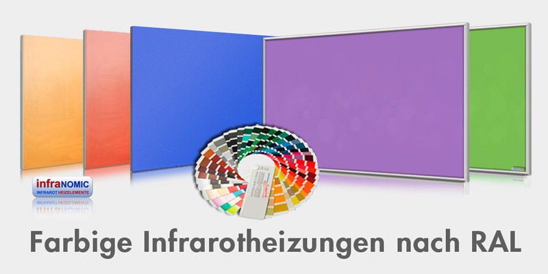 Infrarotheizungen mit farbiger Front gerahmt M10