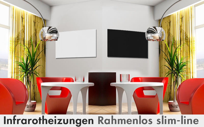 Infrarotheizungen aus Glas Rahmenlos slim-line