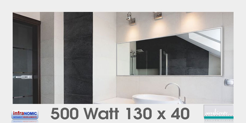 Infrarot Spiegelheizungen 500 Watt 130x40 URL