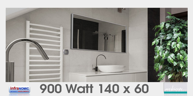 Infrarot Bad Spiegelheizungen 900 Watt 140x60 URL