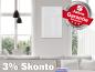 Preview: Infrarotheizung Rahmenlos 500 Watt ESG Glas weiß und Bad Spiegel 90x60