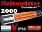 Preview: Infrarot Wärmestrahler Pferdesolarium Heizmeister Professionell 2000 Watt IP65