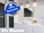 Preview: Infrarot Spiegelheizung Bad 400 Watt 70x60 Messingrahmen M10M