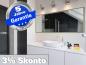 Preview: Infrarot Spiegelheizung Bad 900 Watt ESG Glas 140x60 Rahmen Messing
