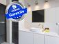 Preview: Infrarotheizung schwarz Spiegelheizung Bad 400 Watt 70x60 M10M