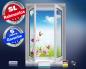 Preview: Infrarot Bildheizung 500 Watt 90x60 M10-SL Fensterblick Blumenwiese