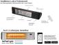 Preview: Infrarot Heizstrahler HeizMeister LuXus Amber Light Bluetooth 2KW IP65