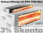 Preview: Infrarot Heizstrahler Heliosa HiDesign 44 IPX5 2000 Watt Wasserdicht
