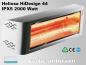 Preview: Infrarot Heizstrahler Heliosa HiDesign 44 IPX5 2000 Watt Wasserdicht