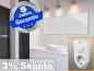 Preview: Infrarotheizung mit Thermostat ESG Glas weiß 320 Watt 120x35 M10