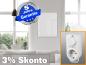 Preview: Infrarotheizung mit Thermostat ESG Glas weiß 400 Watt 70x60 M10