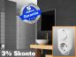 Preview: Infrarotheizung mit Thermostat ESG Glas schwarz 400 Watt 70x60 M10