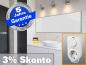 Preview: Infrarotheizung mit Thermostat ESG Glas weiß 500 Watt 130x40 M10