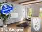 Preview: Infrarotheizung mit Thermostat ESG Glas weiß 700 Watt 120x60 M10