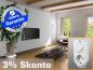 Preview: Infrarotheizung mit Thermostat ESG Glas schwarz 700 Watt 120x60 M10