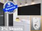 Preview: Infrarotheizung mit Thermostat ESG Glas schwarz 900 Watt 140x60 M10