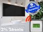 Preview: Infrarotheizung mit Funk Thermostat Front schwarz 1400 Watt 200x80 M10