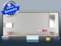 Preview: Infrarot Badheizung Spiegelheizung 900 Watt 140x60 Rahmen Messing M10M