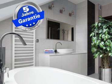 Preview: Infrarotheizung 600 Watt schwarz Spiegelheizung Bad 110x60 M10