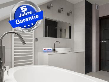 Preview: Infrarotheizung schwarz Spiegelheizung Bad 600 Watt 110x60 M23