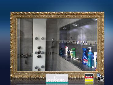 Preview: Infrarot Spiegelheizung Bad 500 Watt 90x60 Stilrahmen StG