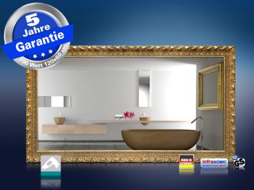 Preview: Infrarot Spiegelheizung 700 Watt 120x60 Stilrahmen StG