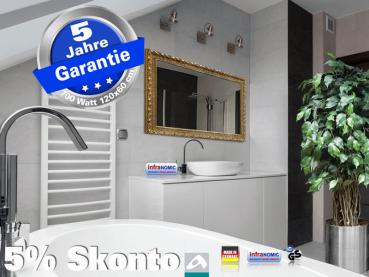 Preview: Infrarot Spiegelheizung 700 Watt 120x60 Stilrahmen StG
