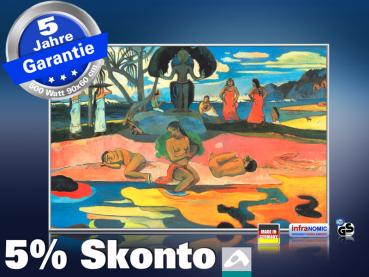 infrarot Bildheizung Kunst 500 Watt 90x60 M10-SL Sonntag (Gauguin)