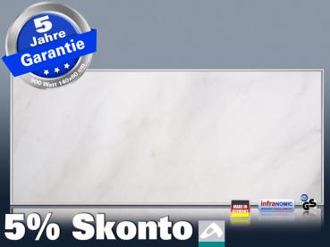 Infrarot Bildheizung 900 Watt 140x60 M10-SL Marmor hellweiß