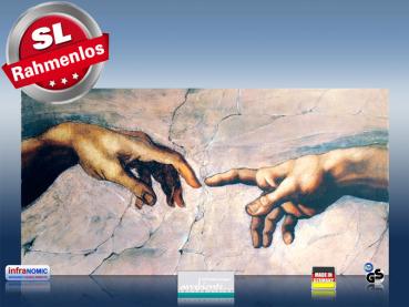 Preview: Infrarot Bildheizung Kunst 700 Watt 120x60 M10-SL Erschaffung Adams