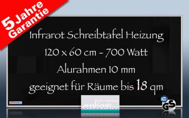 Preview: Infrarot Tafelheizung 700 Watt 120x60 Schreibtafel M23
