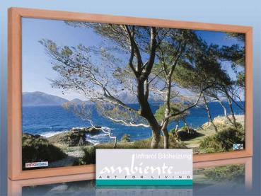 Preview: Infrarot Bildheizung 600 Watt 110x60 Holzrahmen HB30 Cala Sa Val