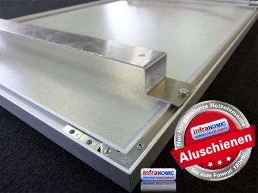 Deckenbefestigung für gerahmte Infrarotheizungen Aluschienen Set