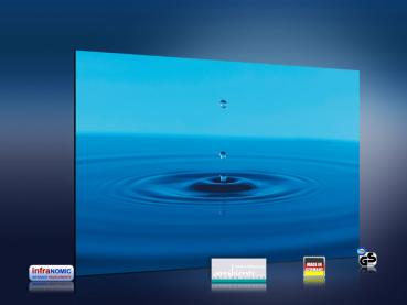 Preview: infrarot Bildheizung 500 Watt Rahmenlos slim-line 90x60 Wassertropfen