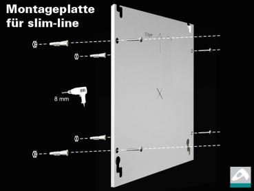 Preview: Farbige Infrarotheizung slim-line Rahmenlos 400 bis 900 Watt orange