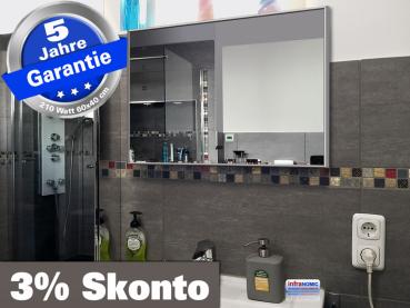 Infrarot Spiegelheizung Bad 210 Watt 60x40 M10
