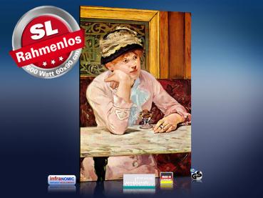 Preview: infrarot Bildheizung 500 Watt Rahmenlos slim-line 90x60 Pflaume