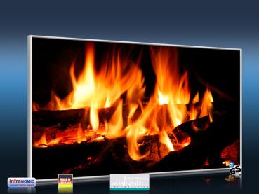 Preview: Infrarot Bildheizung 600 Watt 110x60 M10-SL Kaminfeuer