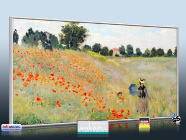 Preview: Infrarot Bildheizung Kunst 700 Watt 120x60 M10-SL Klatschmohn