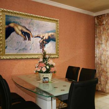 Preview: Infrarot Bildheizung Kunst 700 Watt 120x60 StG Erschaffung Adams
