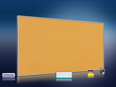 Preview: Infrarotheizung farbig 600 Watt 110x60 M10-SL RAL Leuchthellorange