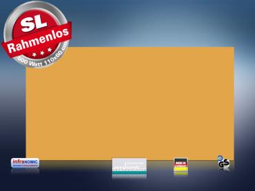 Preview: Infrarotheizung farbig 600 Watt 110x60 M10-SL RAL Leuchthellorange