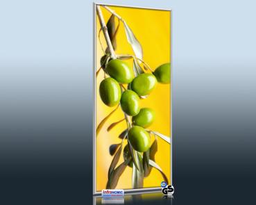 Preview: Infrarotheizung als Bild Bildheizung 900 Watt 140x60 M10-SL Oliven