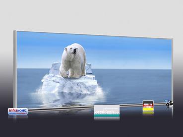 Preview: Infrarotheizung als Bild Bildheizung 900 Watt 140x60 M10-SL Eisbär