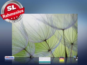 Preview: infrarot Bildheizung 500 Watt 90x60 M10-SL Pusteblumen