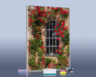 Preview: Infrarot Bildheizung 500 Watt 90x60 M10-SL Rosenfenster